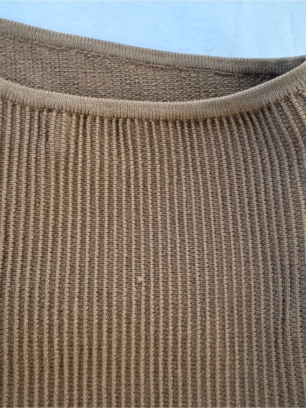 Babaton Tan Ribbed Knit One-Shoulder Tank - Picture 3 of 5